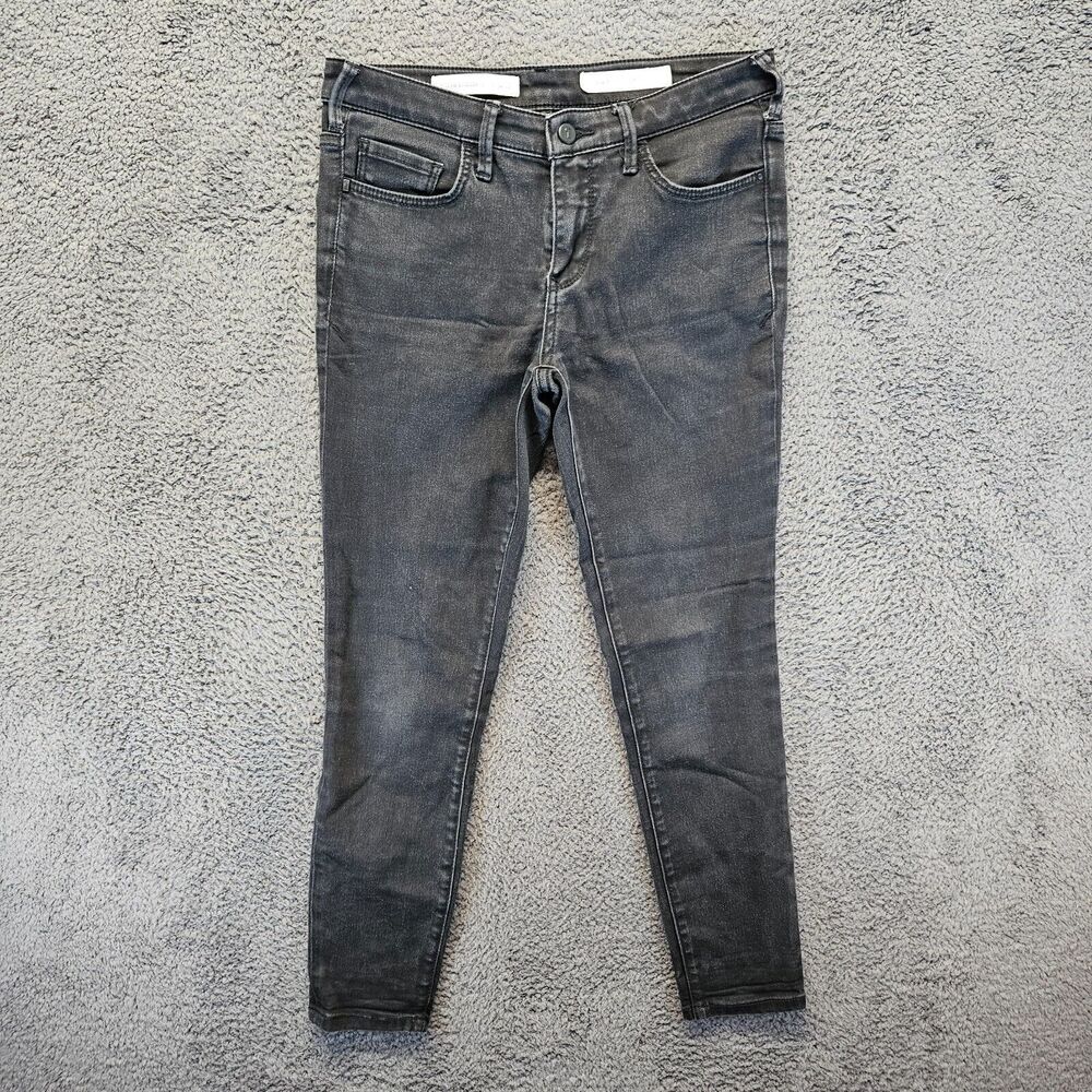 Pilcro Serif Jeans Women Size 28 Petite Black Denim Skinny Leg